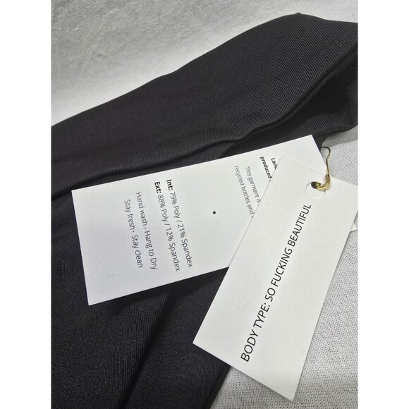 LONDRE The Banded Scrunch Bottom - Matte Black swim Bottoms - SIZE XXL- NWT. - Picture 2 of 12